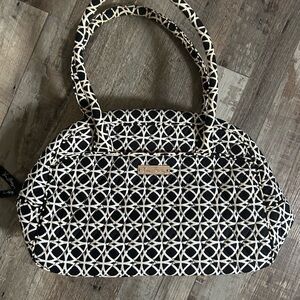 Vera Bradley Black and Cream Patterned Shoulder Bag